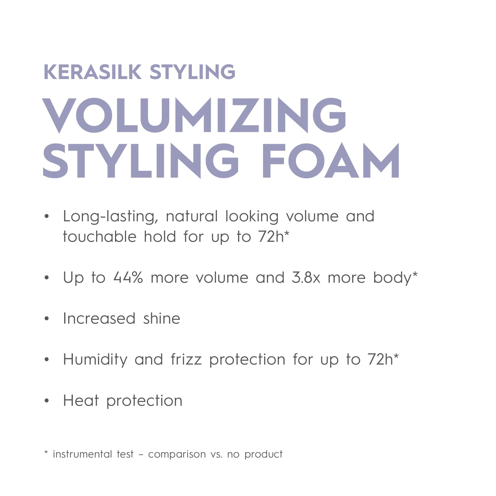 Kerasilk lightweight vegan styling foam for hair volume and body