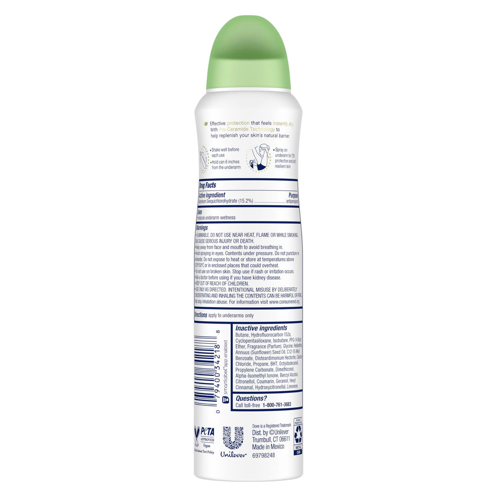 Dove cucumber and green tea dry spray cans trio arrangement