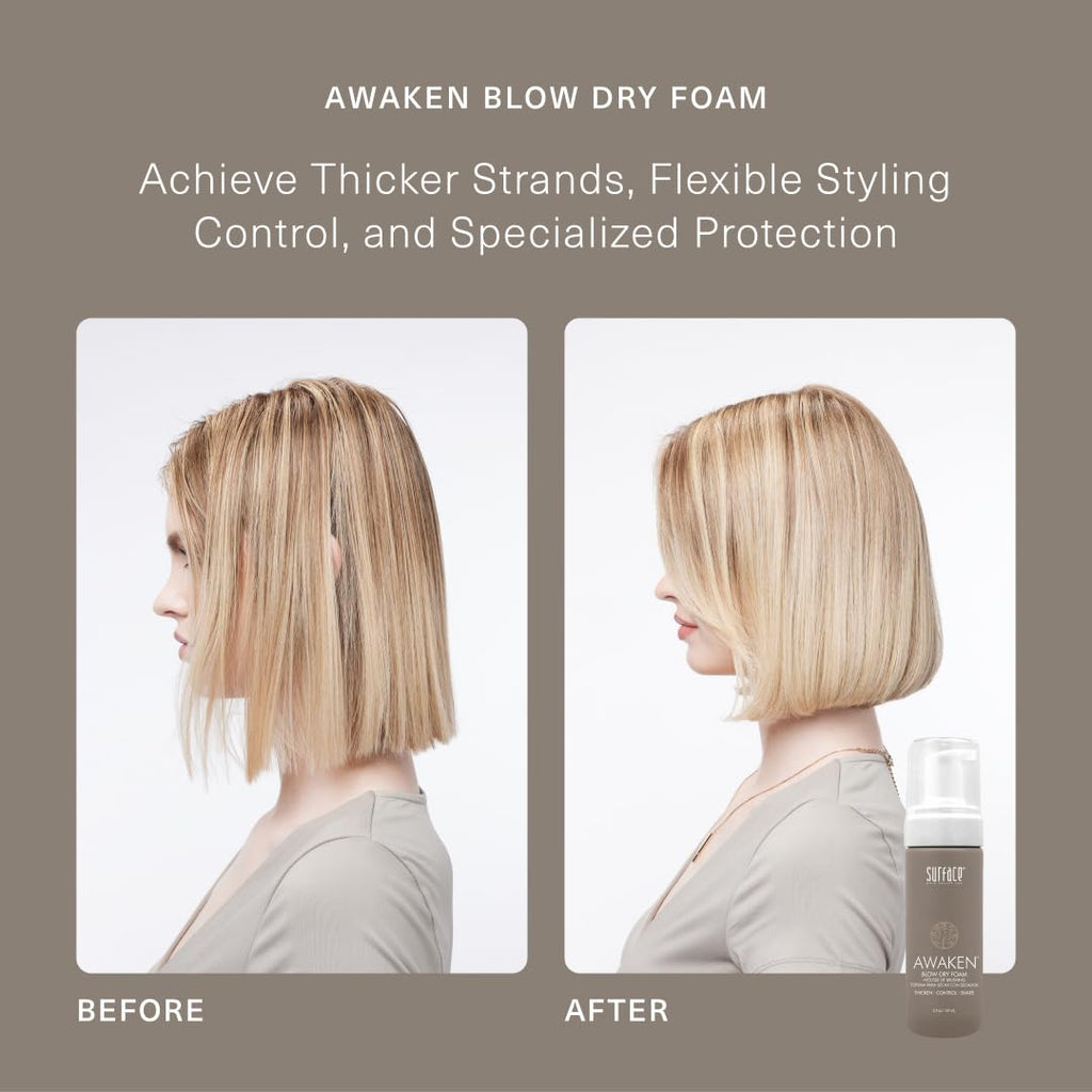 Back label details of USA imported Surface Hair Awaken volumizer foam