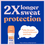 Dry Idea unscented antiperspirant bottle close up of label details