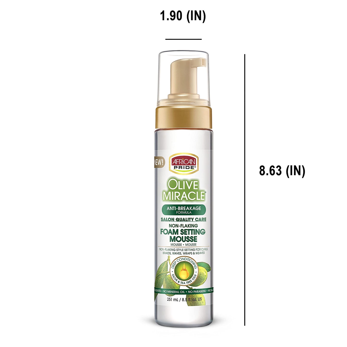 African Pride salon quality styling foam bottle for protective hairstyles and weaves