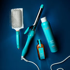 Moroccanoil extra strong frizz control hairspray standing upright