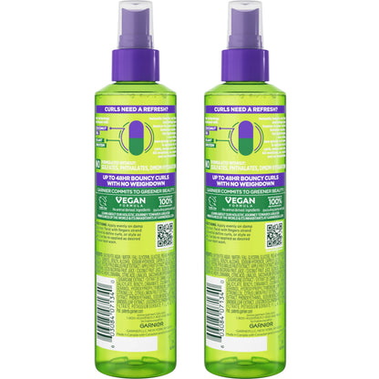 Sulfate free curl refreshing spray with coconut water ingredient callout