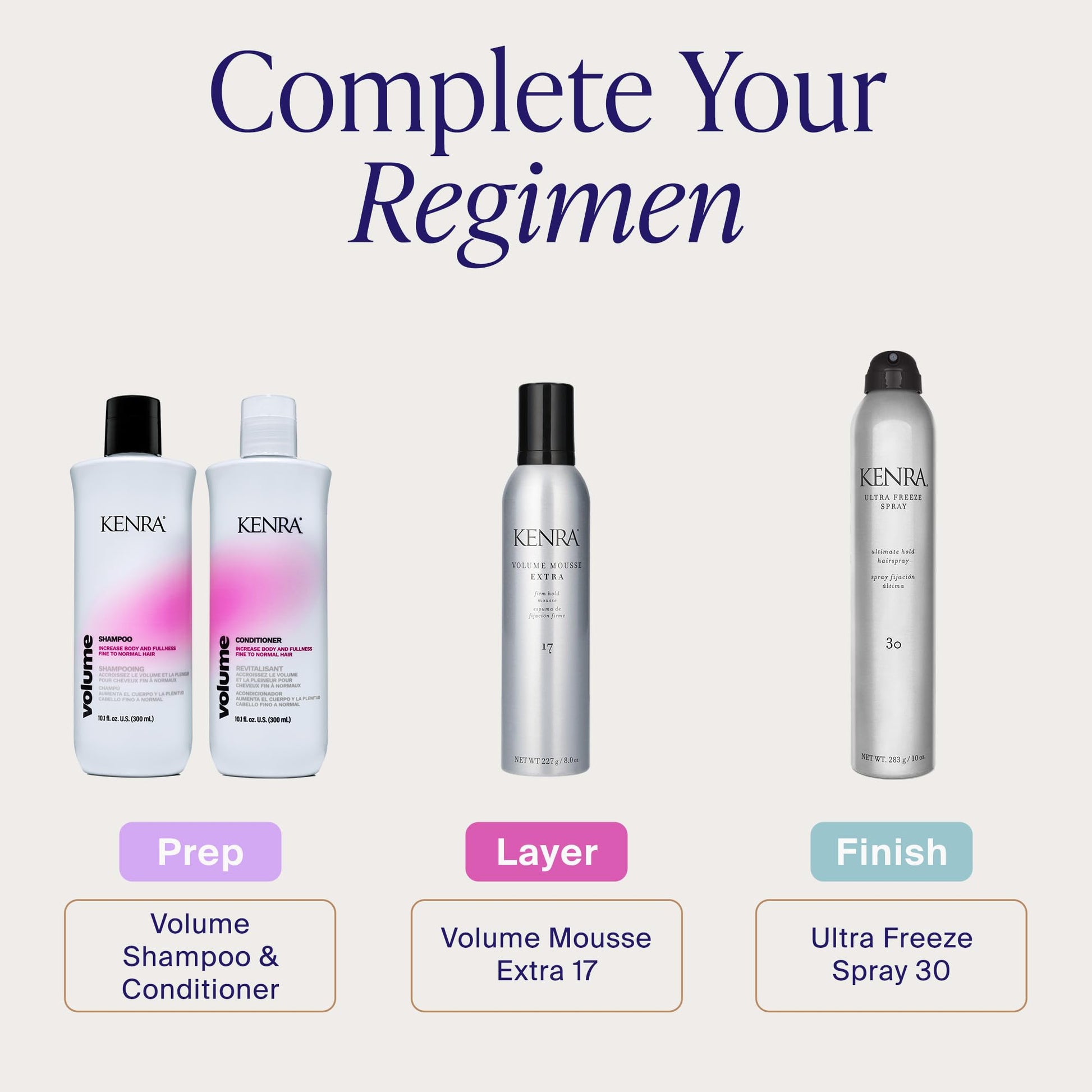 Back label of Kenra Ultra Freeze Spray 30 highlighting paraben-free ingredients list.