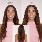 L'ange Hair texturizing spray being applied to create natural touchable volume