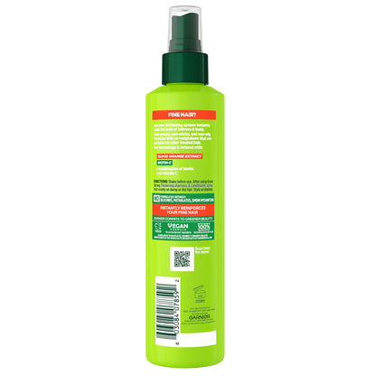 Imported biotin and vitamin C infused leave-in hair mist packaging details