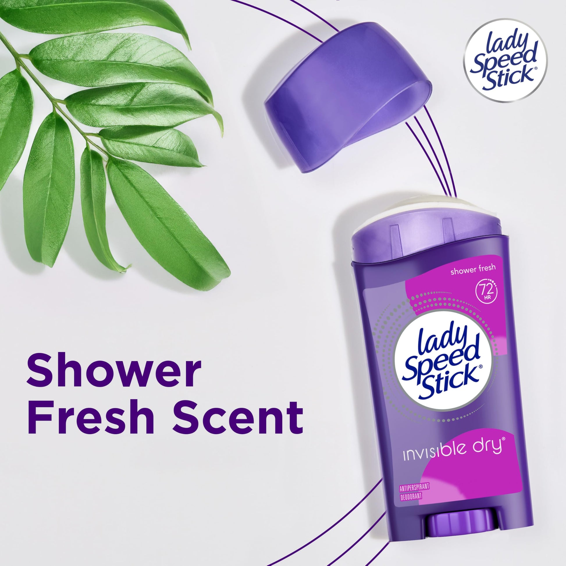 Lady Speed Stick Shower Fresh scent clear application underarm stick