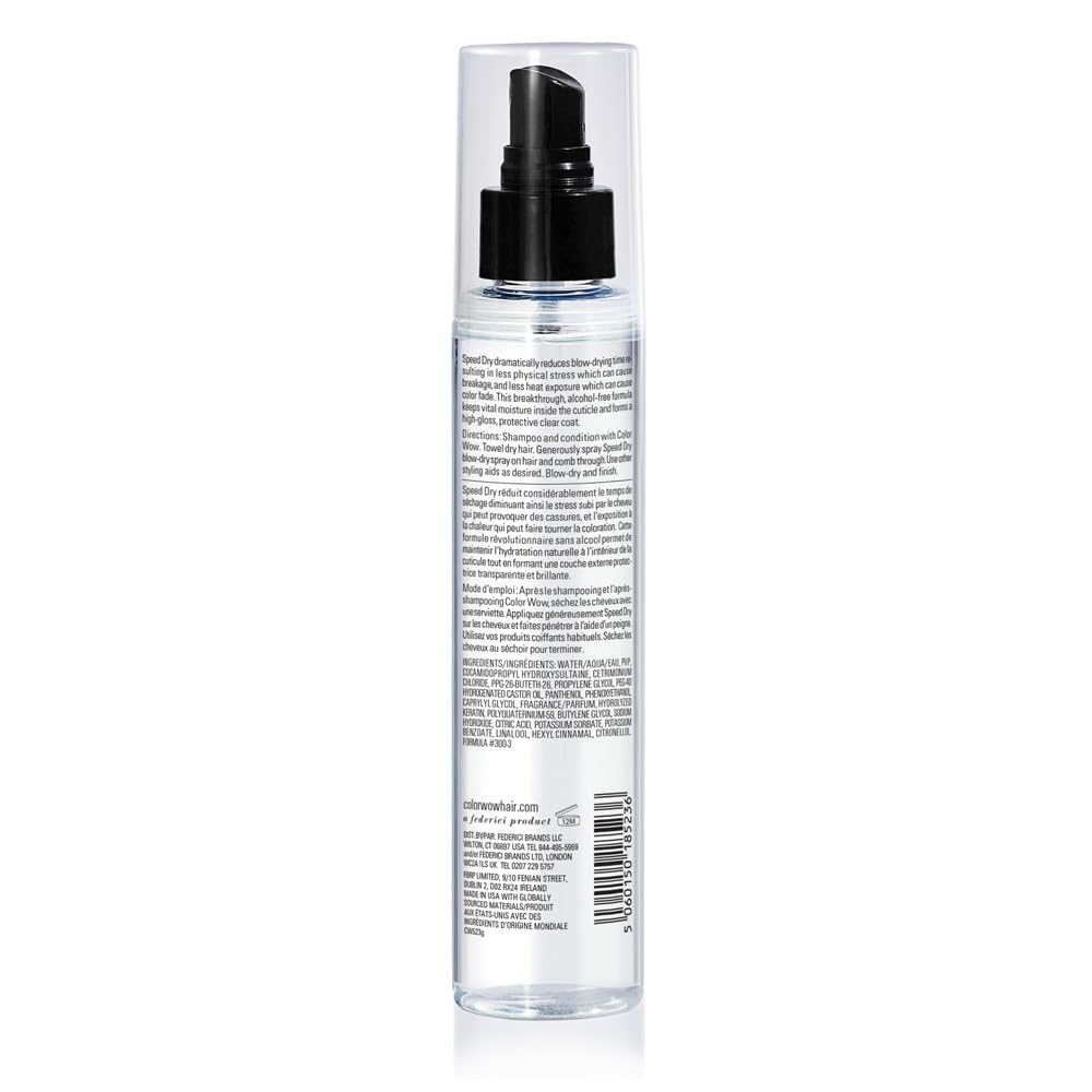 Color Wow heat protectant spray clear liquid formulation packaging