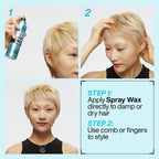Redken hair styling spray wax with vitamin E and glycerin