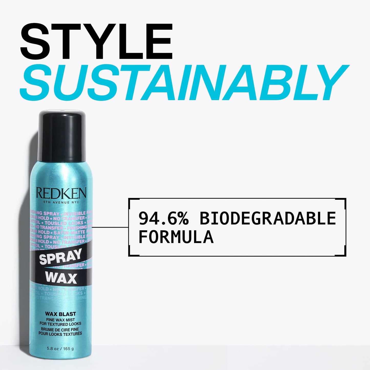 Redken high impact finishing spray wax suitable for all hair types