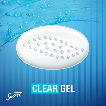 Secret Outlast Completely Clean scent women deodorant stick showcasing the clear gel applicator dial.