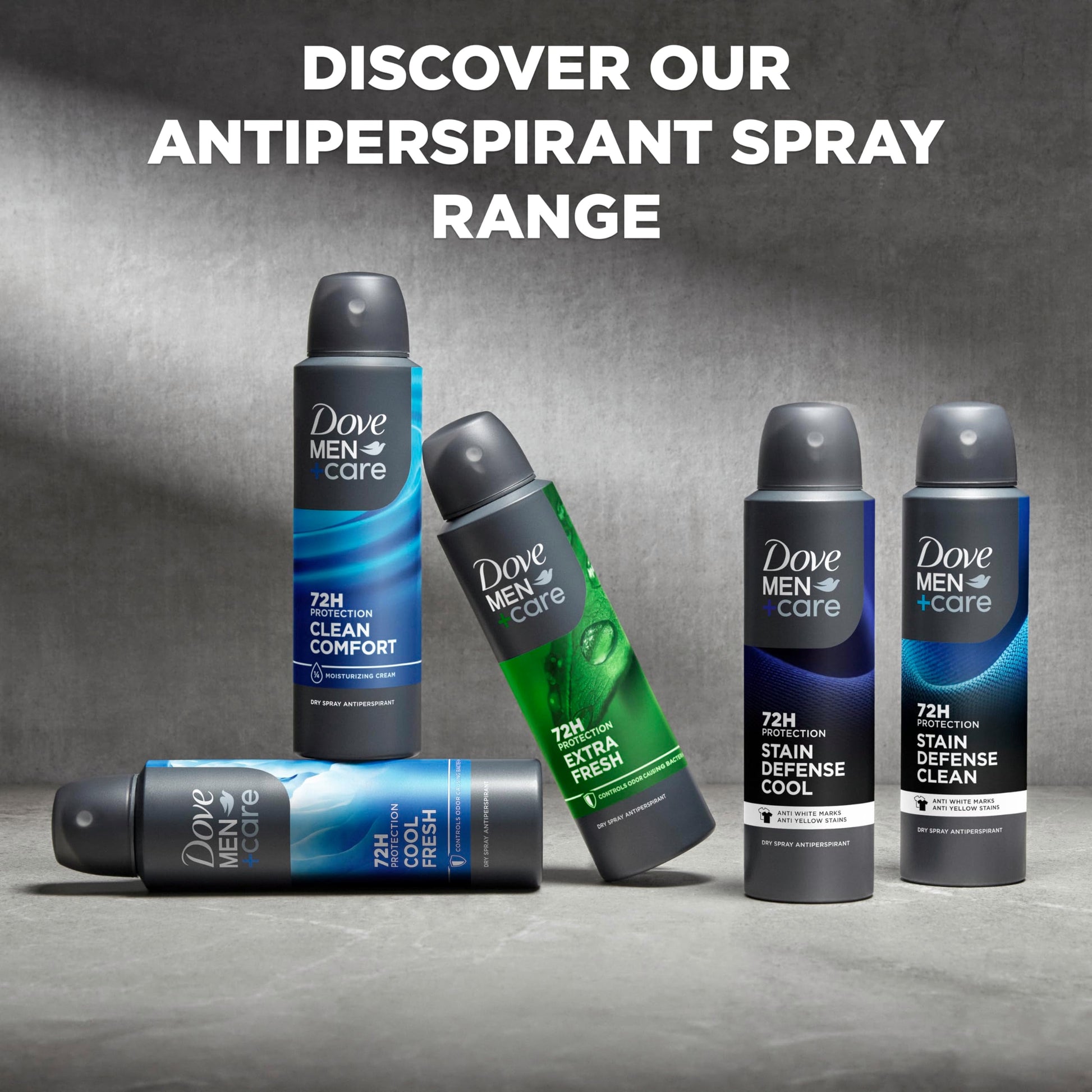Authentic imported Dove Men Care Clean Comfort deodorant spray for sweat control