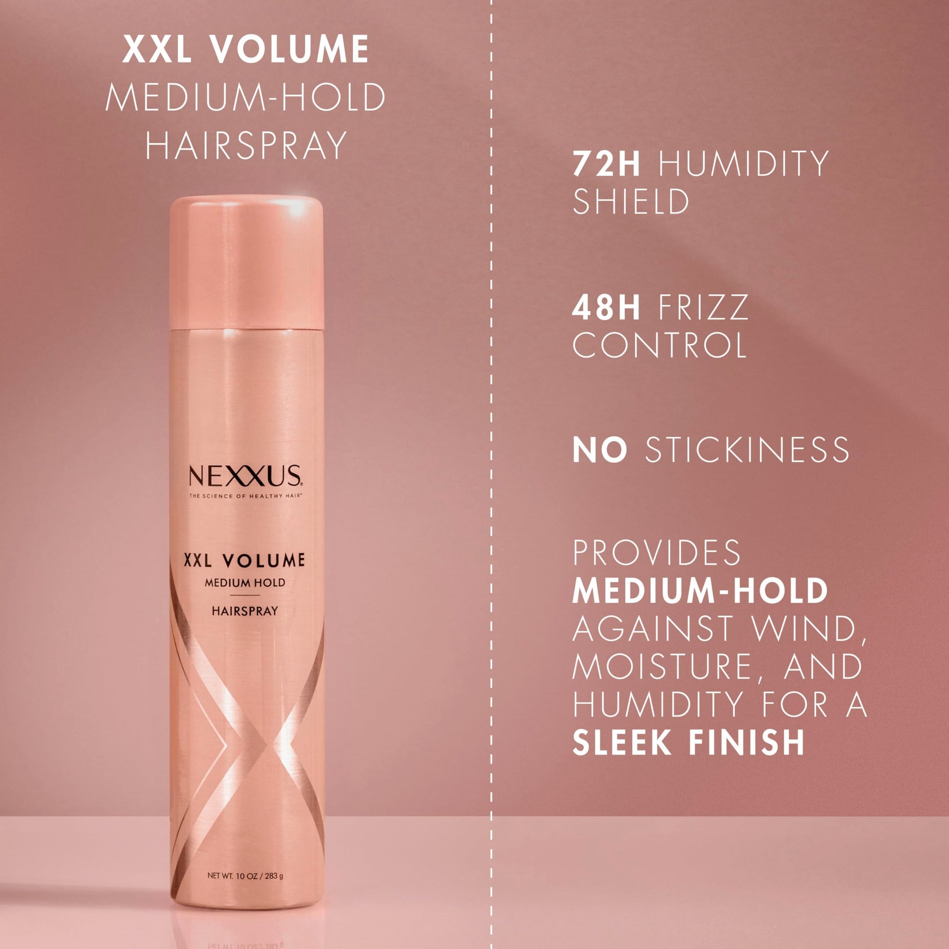 Authentic Nexxus hair spray imported from the USA for frizz control and volume