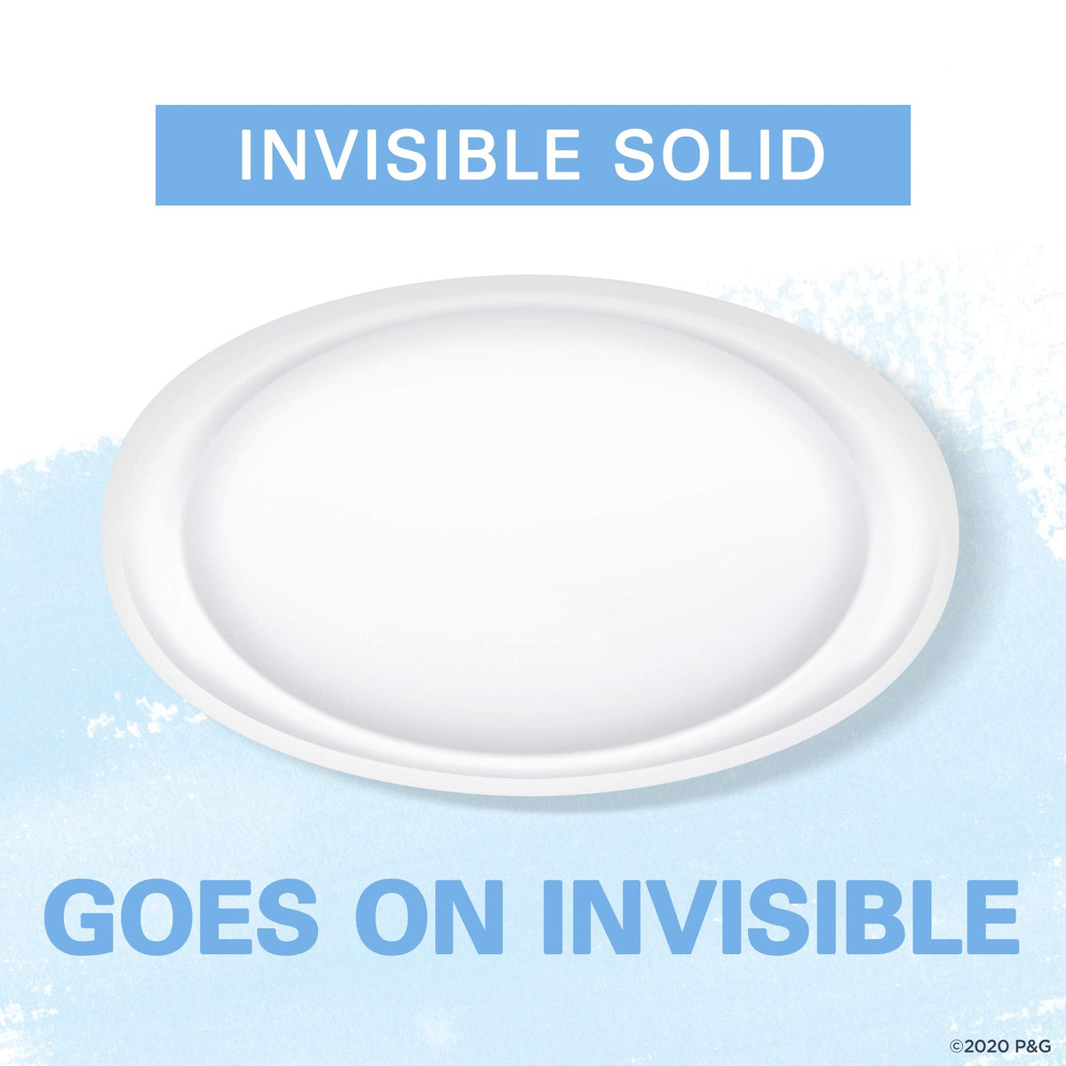 Back label of Secret women's invisible solid showing active ingredients and usage directions