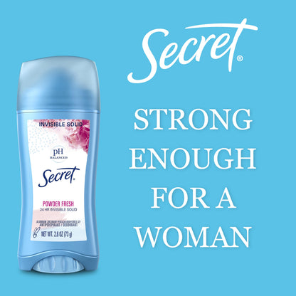 Secret brand personal care deodorant stick showing the twist mechanism at the base