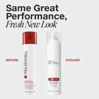 Paul Mitchell Flexible Style salon finishing spray bottle showcasing fast drying benefits