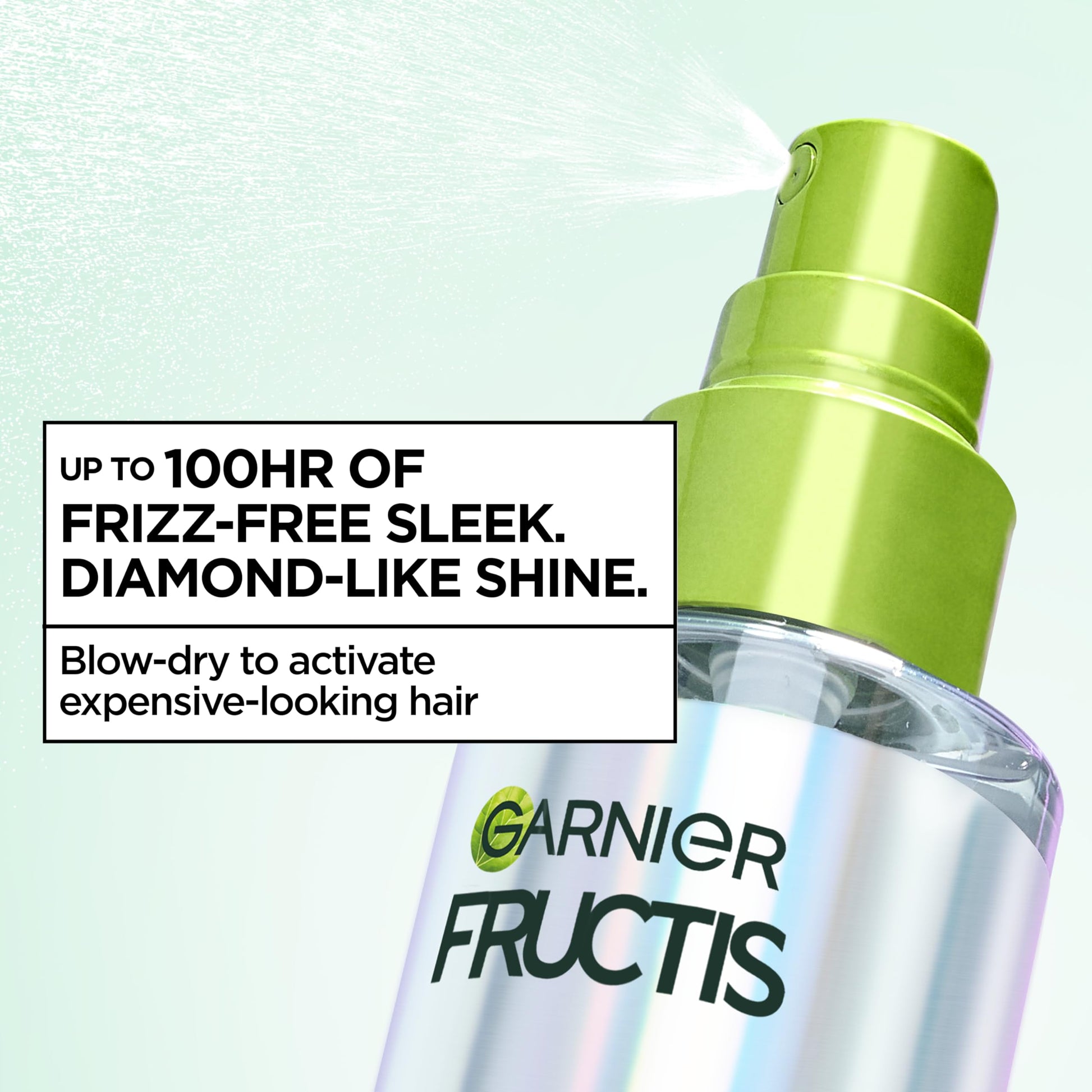 Garnier Fructis Diamond Sleek Vegan Keratin and Argan Oil formula presentation