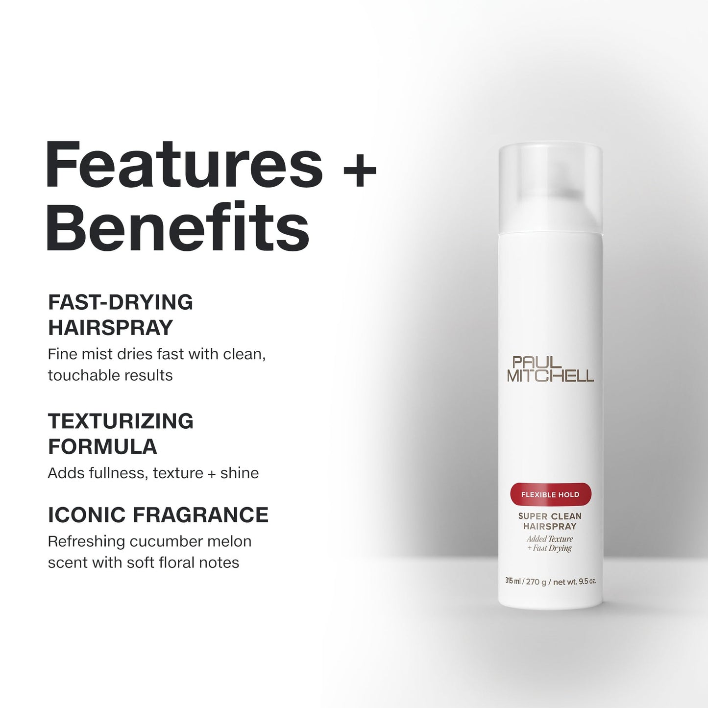 Close up view of the aerosol spray nozzle on Paul Mitchell touchable hold fine mist can