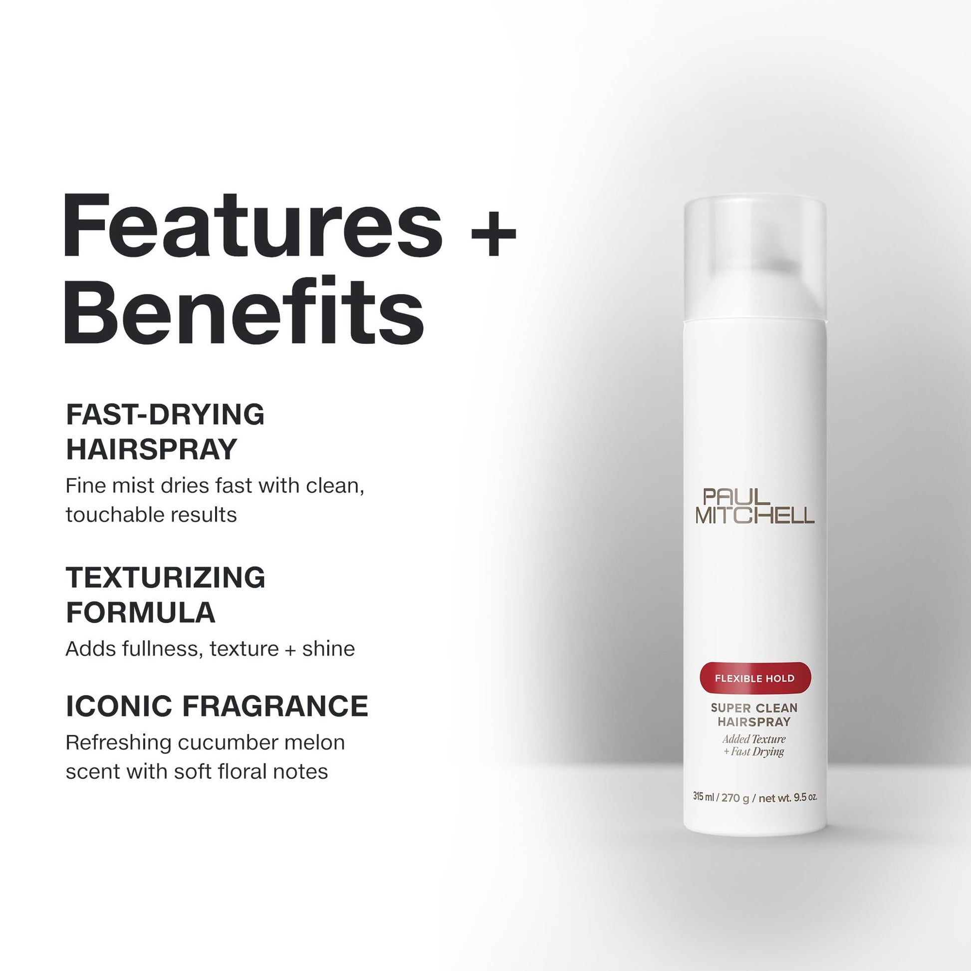 Close up view of the aerosol spray nozzle on Paul Mitchell touchable hold fine mist can