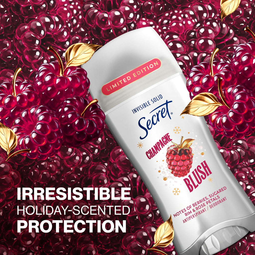 Secret Women Deodorant Champagne Blush packaging details and ingredients