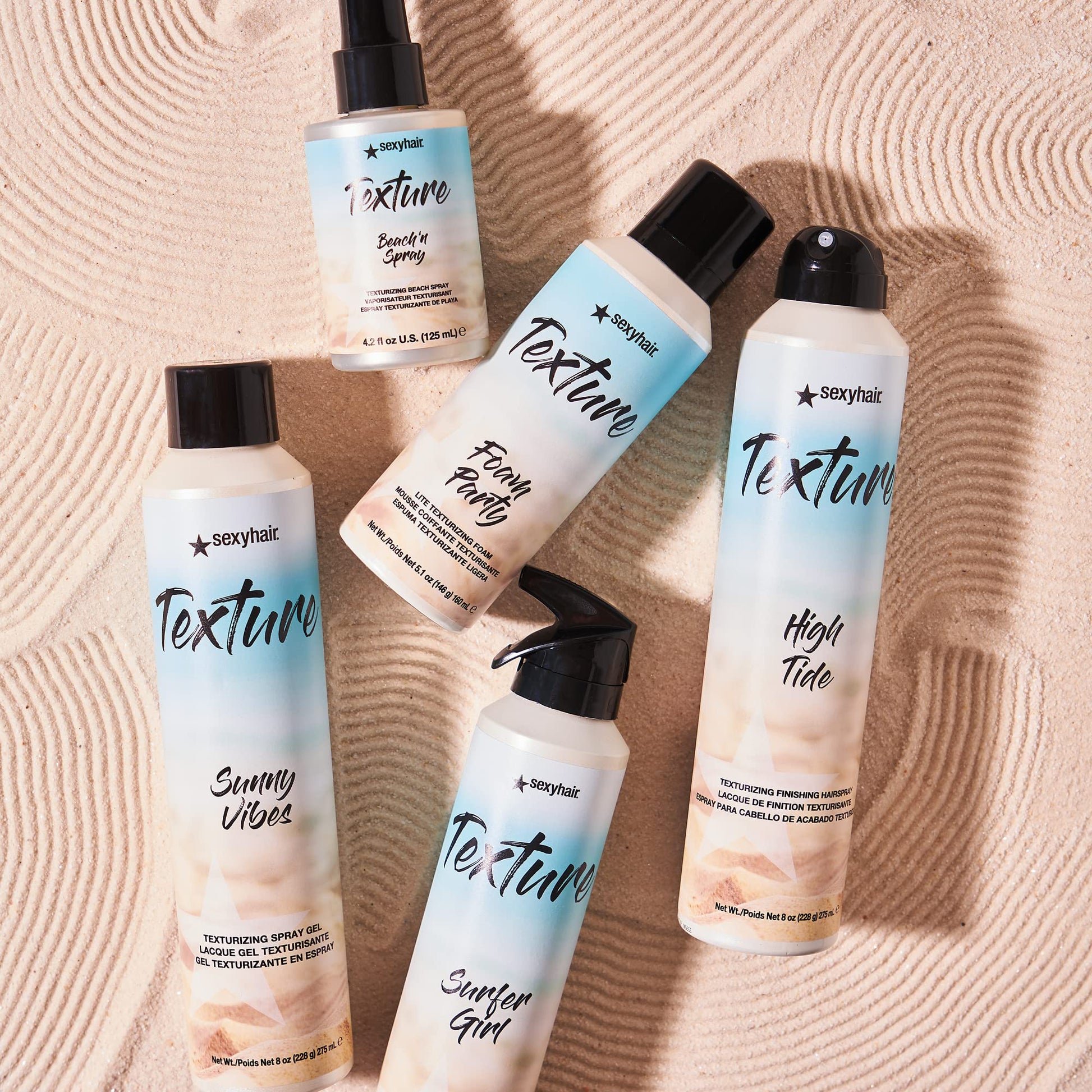 Close up of the spray nozzle on the coconut scented Surfer Girl hair product