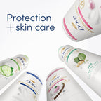 Back panel of Dove USA imported antiperspirant showing usage directions and product size.