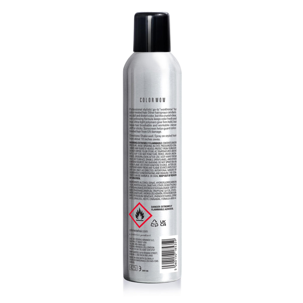 Color Wow flexible aerosol hairspray showing nozzle and lightweight styling mist application