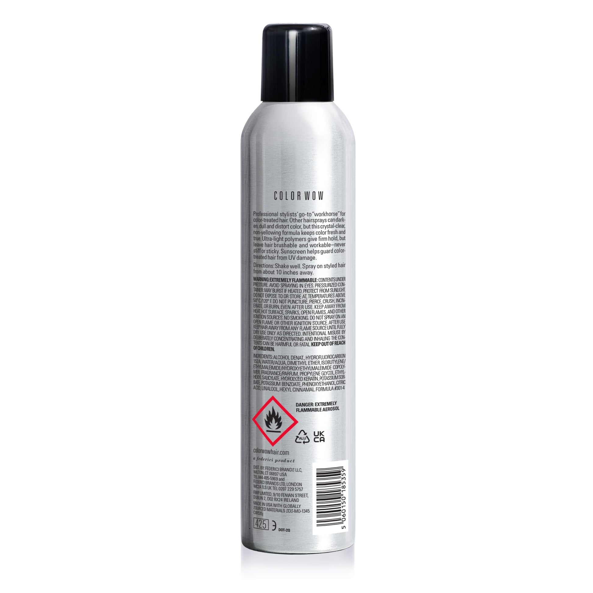 Color Wow flexible aerosol hairspray showing nozzle and lightweight styling mist application