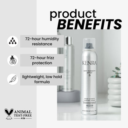 Kenra frizz and static control spray 72 hour humidity protection bottle