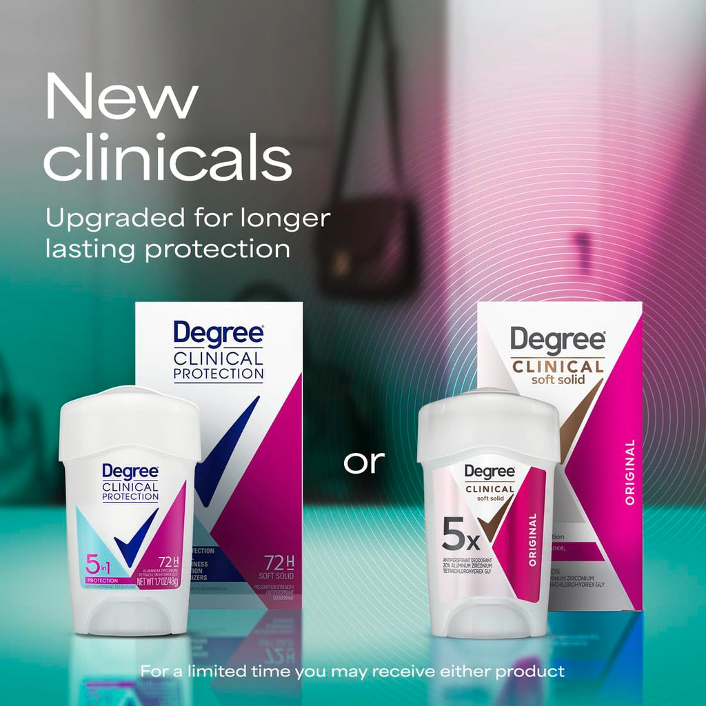 Authentic imported Degree clinical strength underarm cream stick showing product texture.