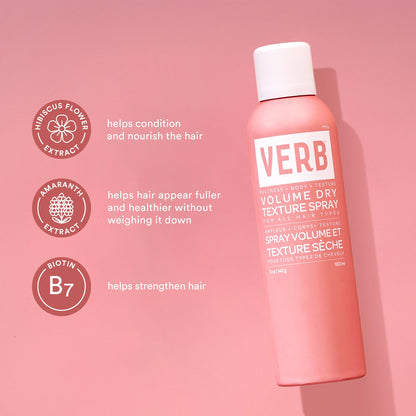 Lightweight dry texture spray for fine hair showing directions and ingredients label