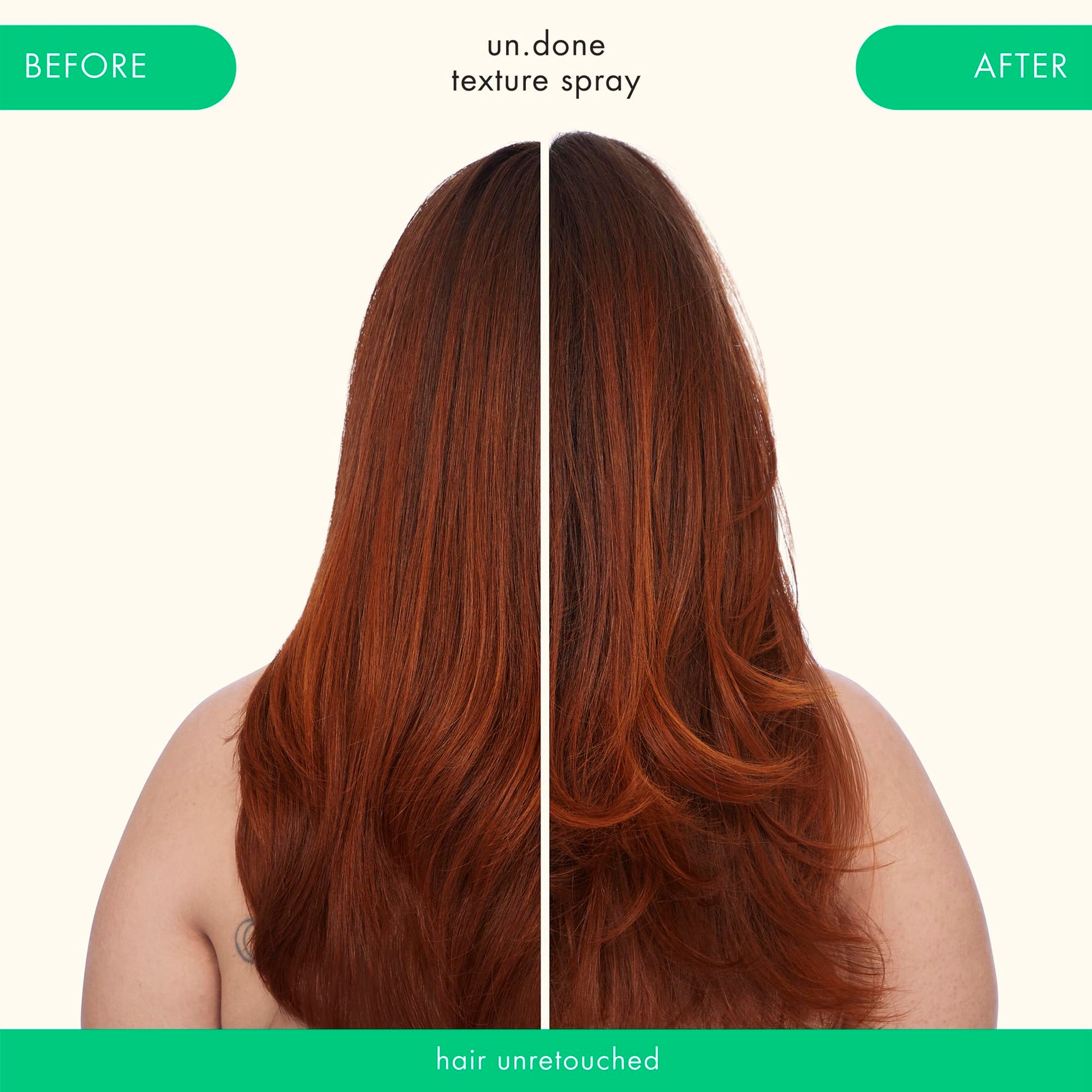 Premium imported Amika hair styling spray back label view