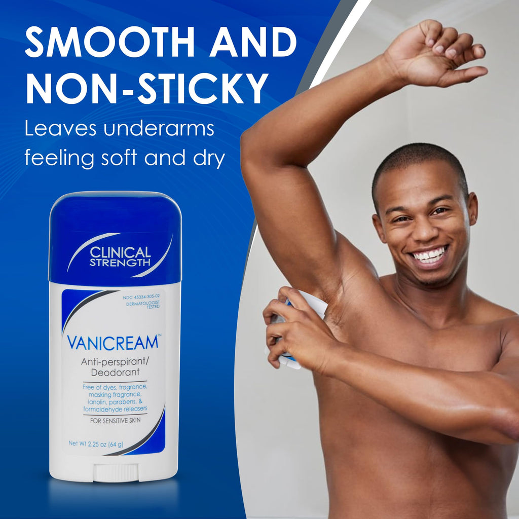 Vanicream sensitive skin solid stick showing active ingredients label