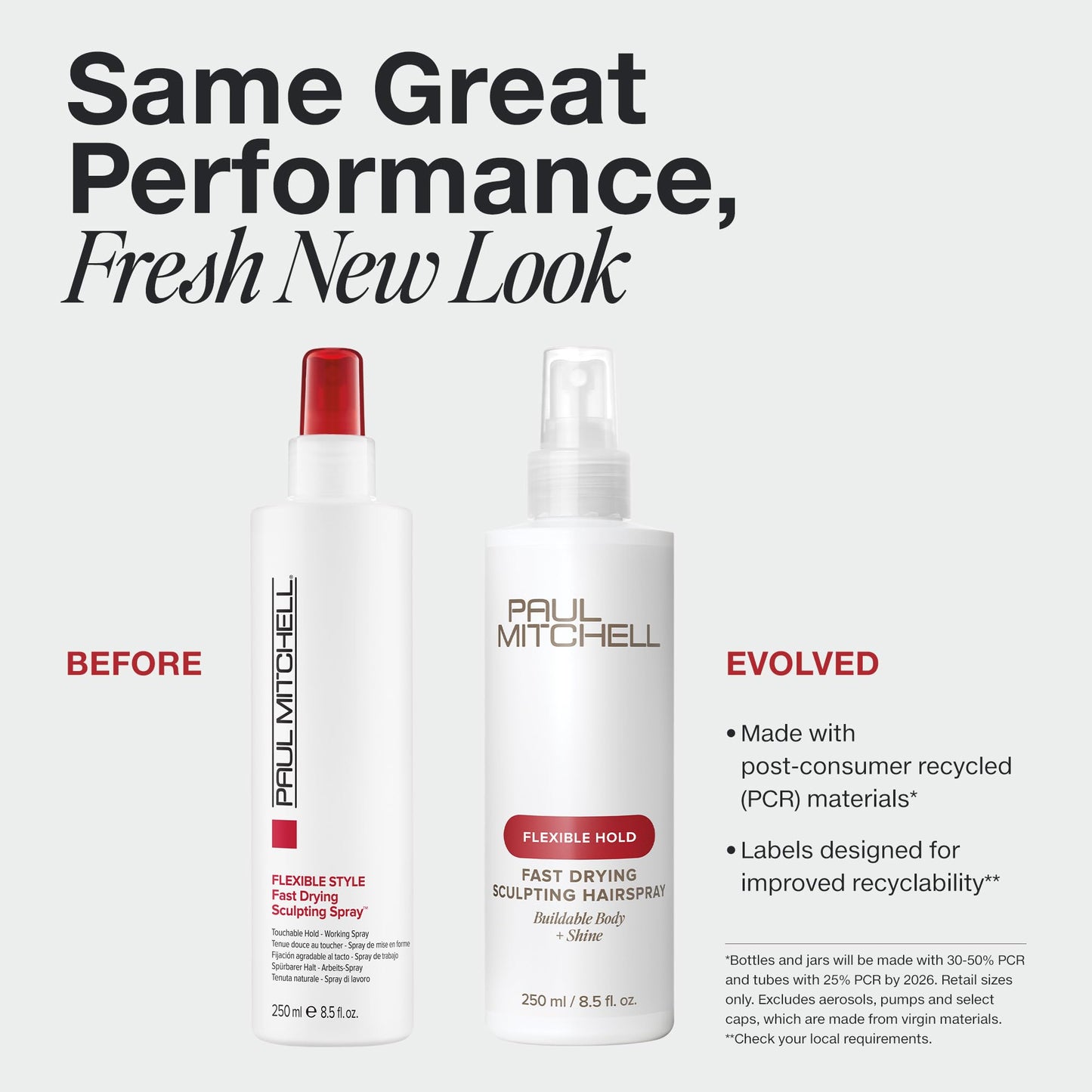 Paul Mitchell Flexible Style hairspray 250ml packaging detail showing ingredients