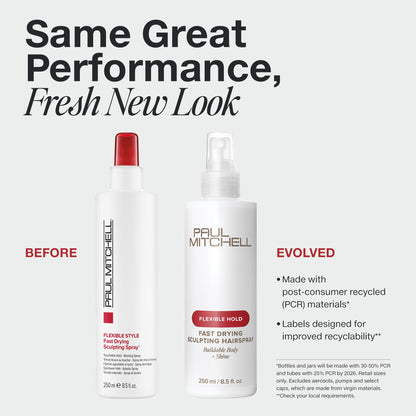 Paul Mitchell Flexible Style hairspray 250ml packaging detail showing ingredients