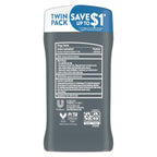 Close up look of the USA imported Dove Men plus Care clean comfort solid stick deodorant.