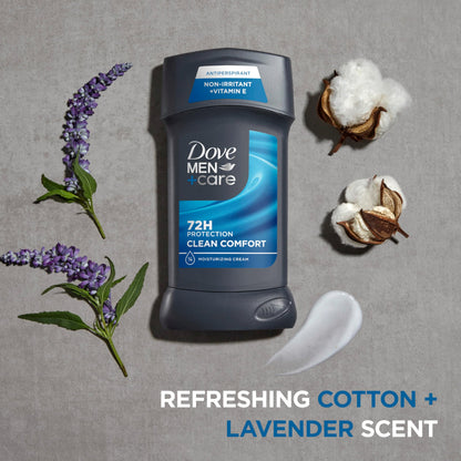 Authentic Dove underarm care product with 1/4 moisturizing cream formulation details visible on back label.