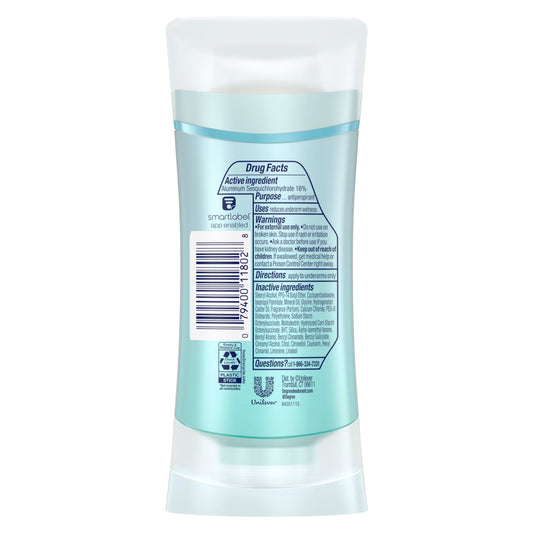 Degree 72 hour sweat and odor control women deodorant stick showing product details
