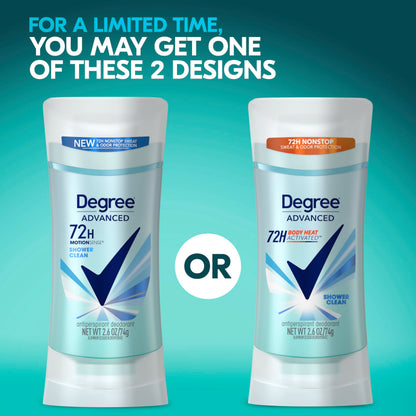 Degree body heat activated technology invisible solid deodorant close up packaging