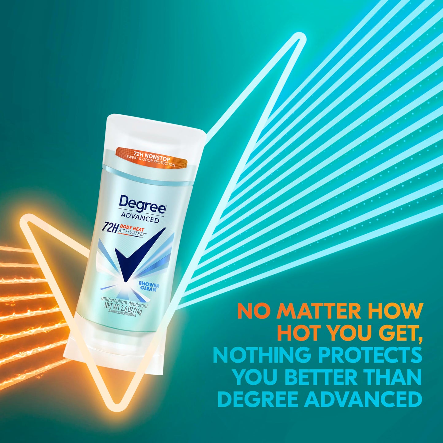 Degree Shower Clean rose and jasmine scented antiperspirant stick for underarm protection