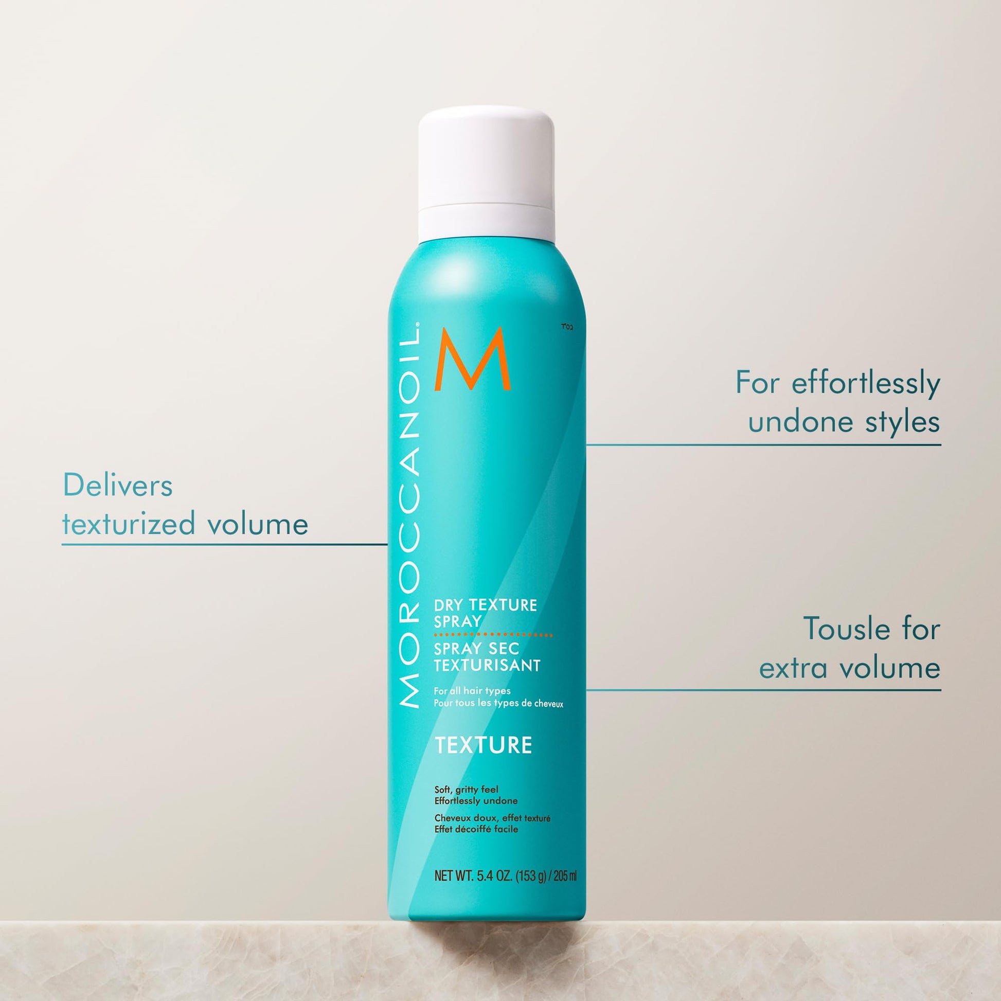Moroccanoil Dry Texture Hair Spray 205ml premium packaging