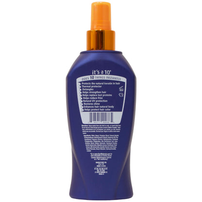It's A 10 anti frizz hair spray containing protective sunflower seed extract and green tea extract.