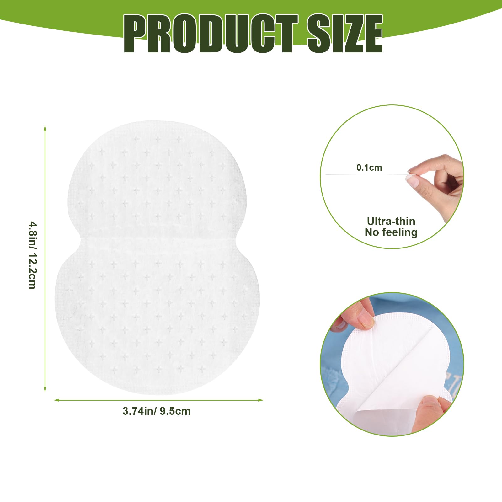 Close up of breathable non-woven fabric sweat pads