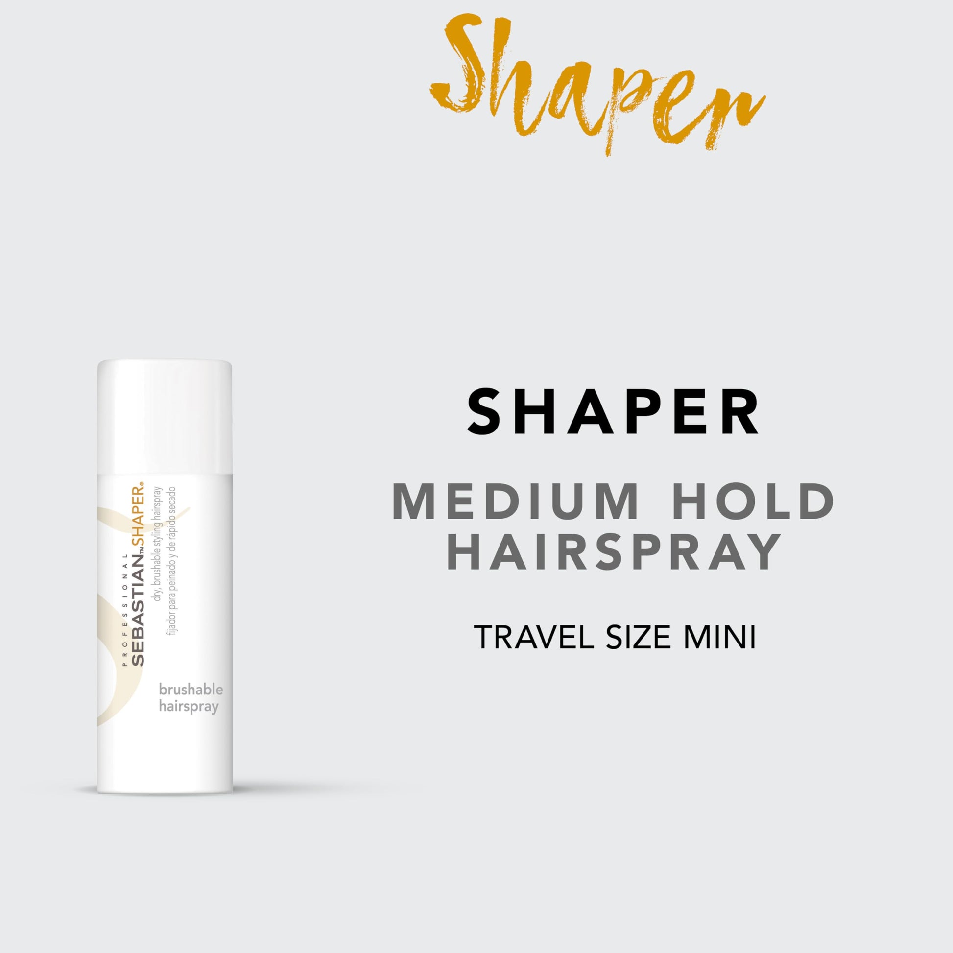 Sebastian Shaper flexible to medium hold travel size hairspray for frizz control