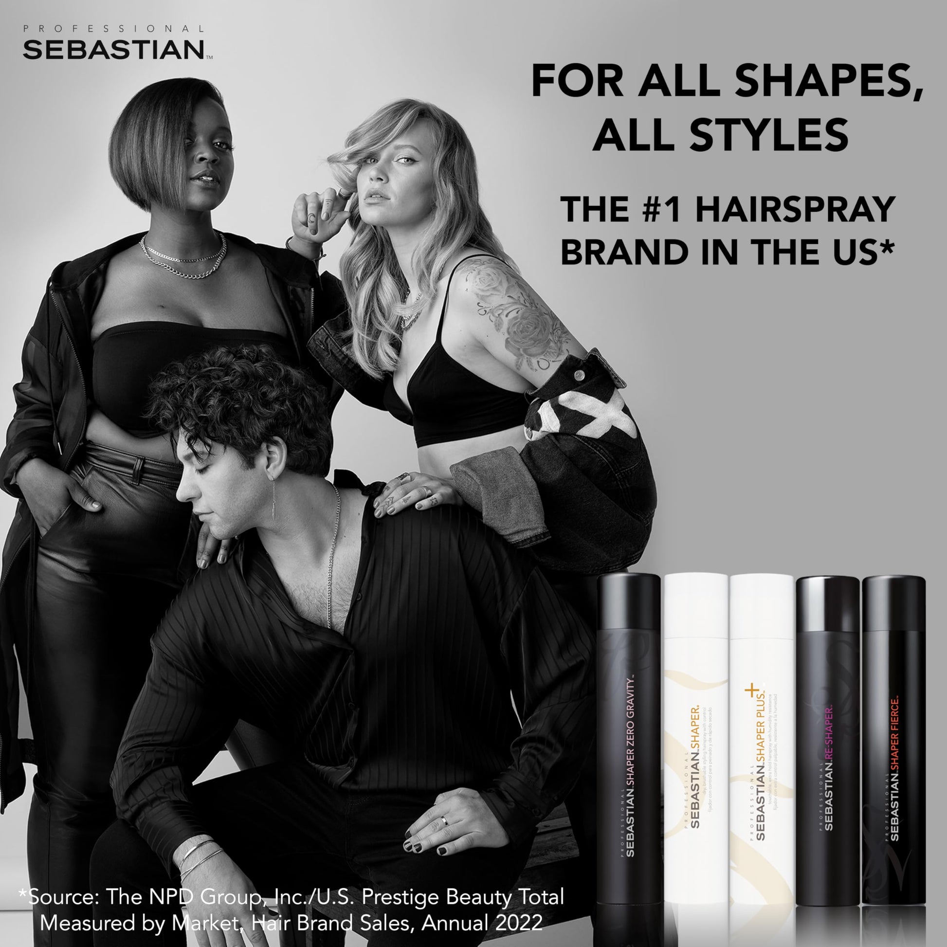 Premium Sebastian Shaper lightweight brushable hairspray for versatile styling control