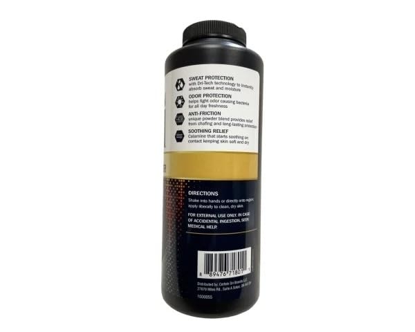 Certain Dri body powder for men and women branding