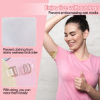 Close-up of the breathable mesh polyester fabric on Hercicy sweat protectors