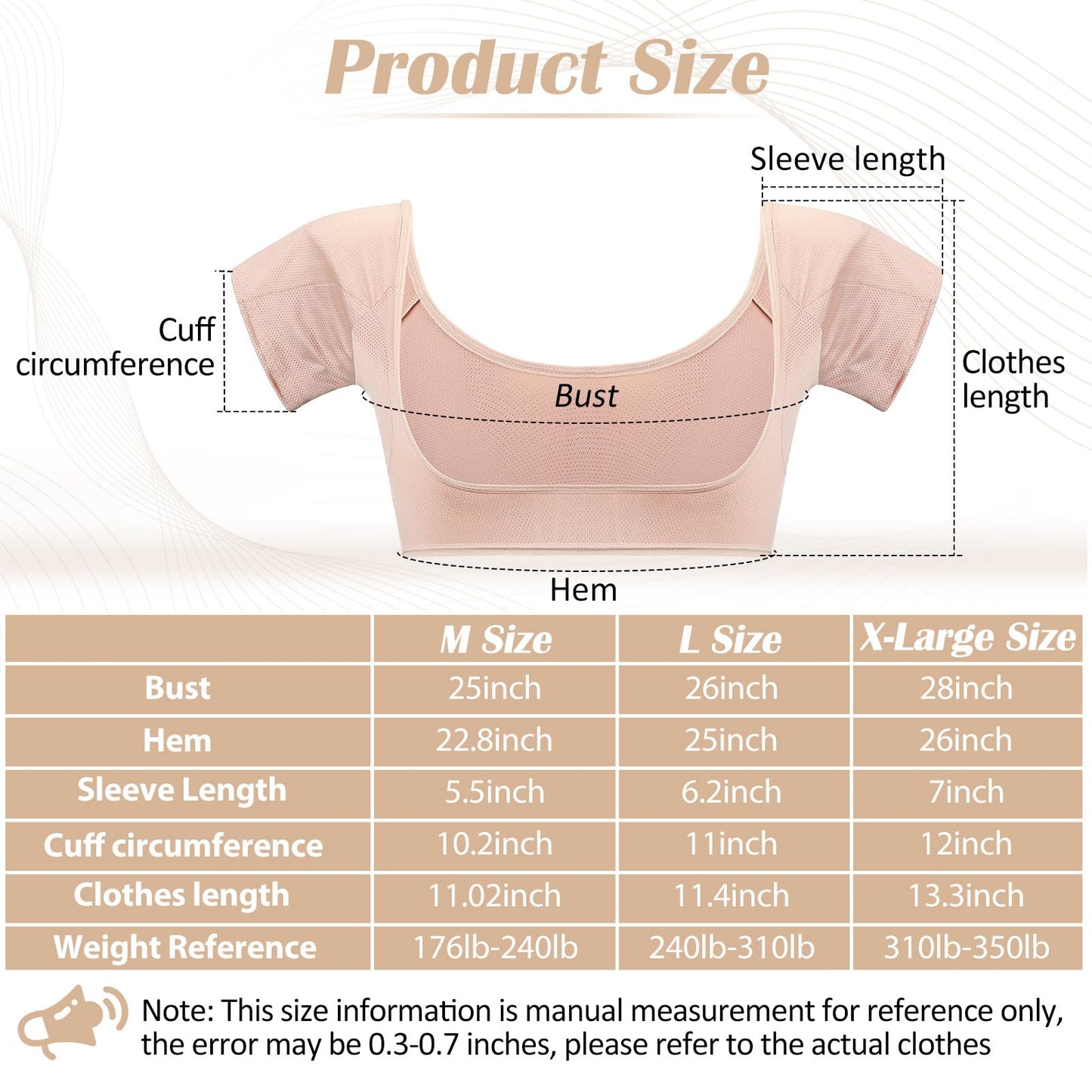 Handepo breathable sweat proof shirt pads worn under clothes