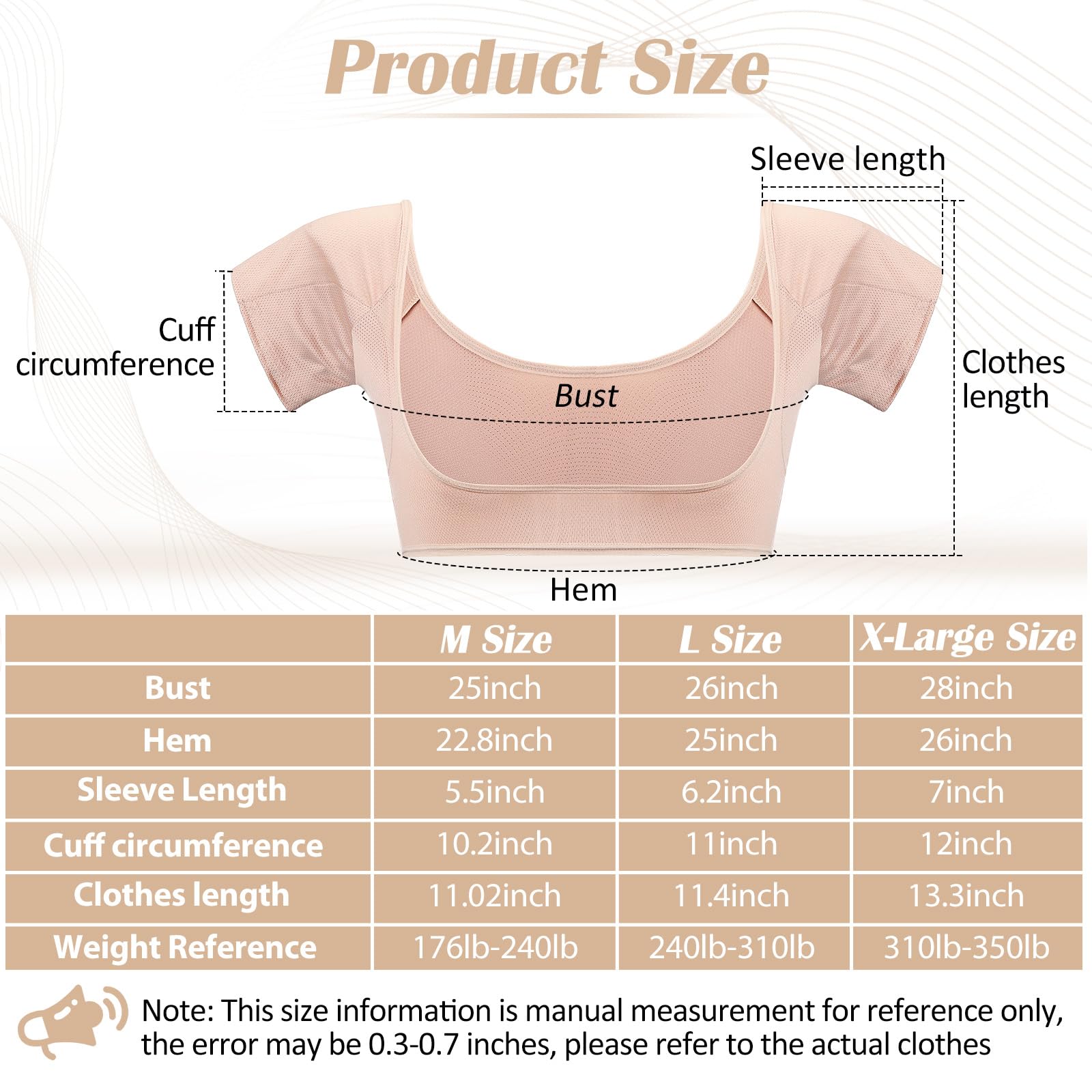 Handepo breathable sweat proof shirt pads worn under clothes