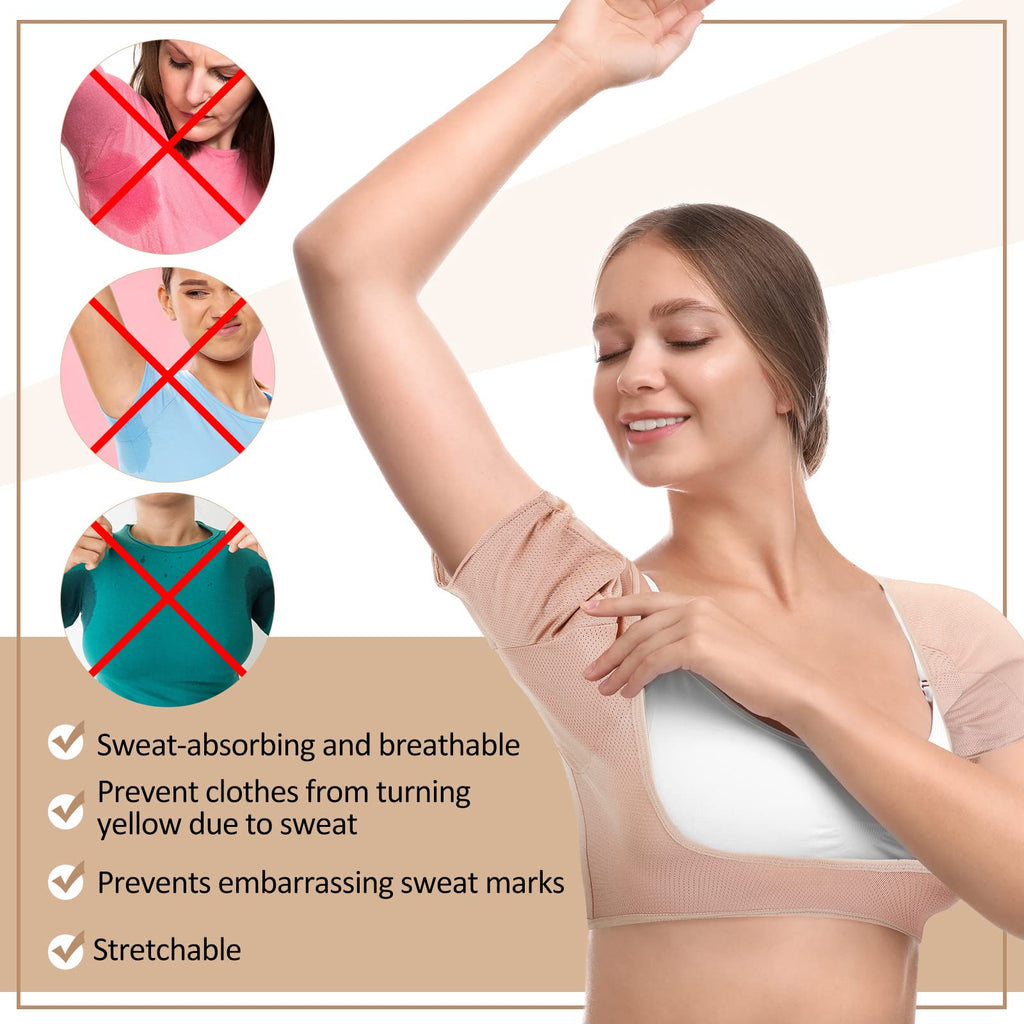 Handepo women sweat protector showing moisture wicking fabric texture